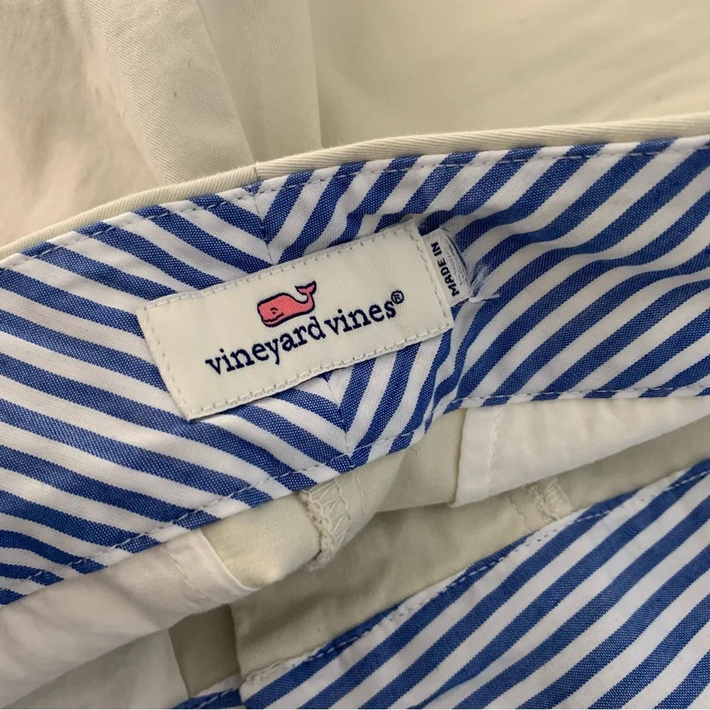 Vineyard Vines Classic Chino White Cream Shorts_5